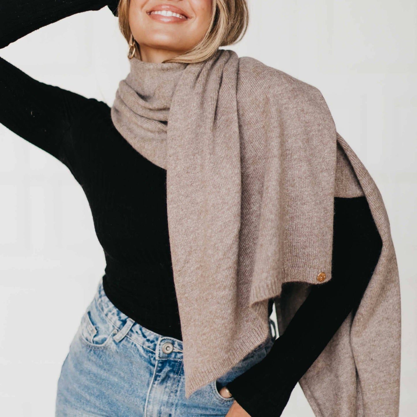 Cashmere Wrap & Beanie Set