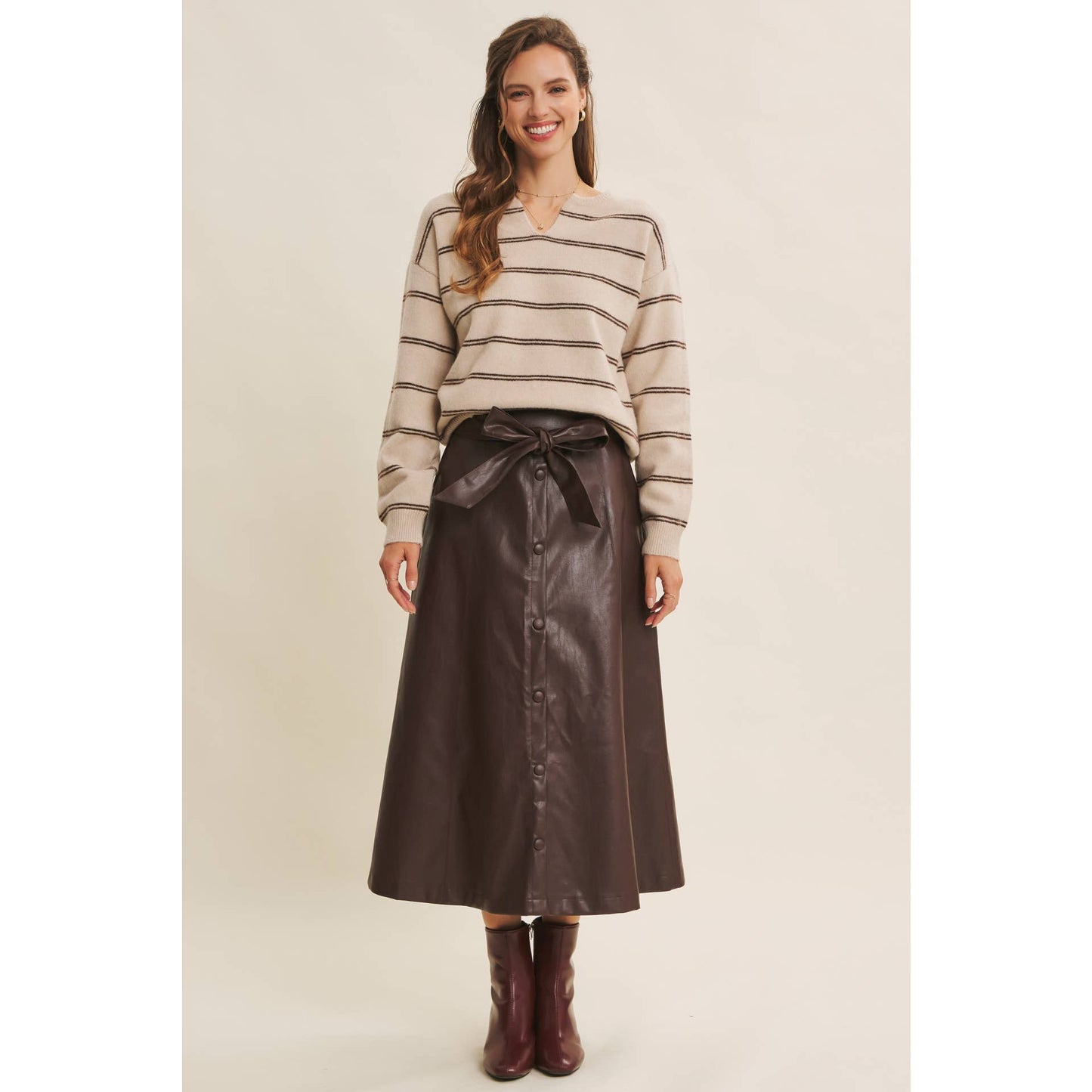 Mocha Striped Sweater