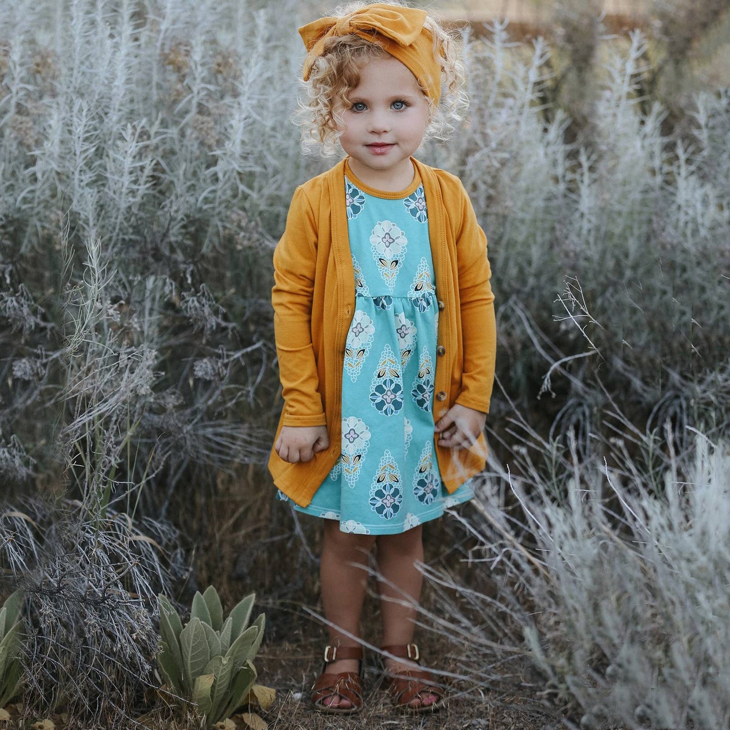 Kids Mustard Cardigan