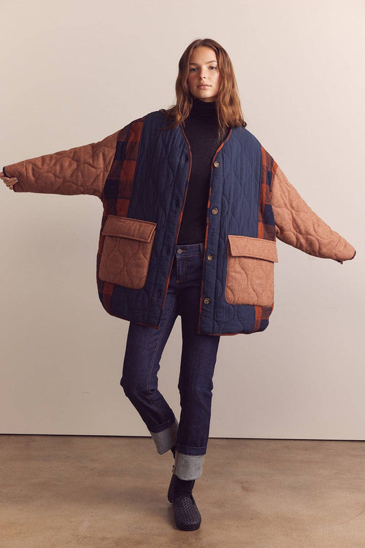 Reversible Patched Quilt Jacket