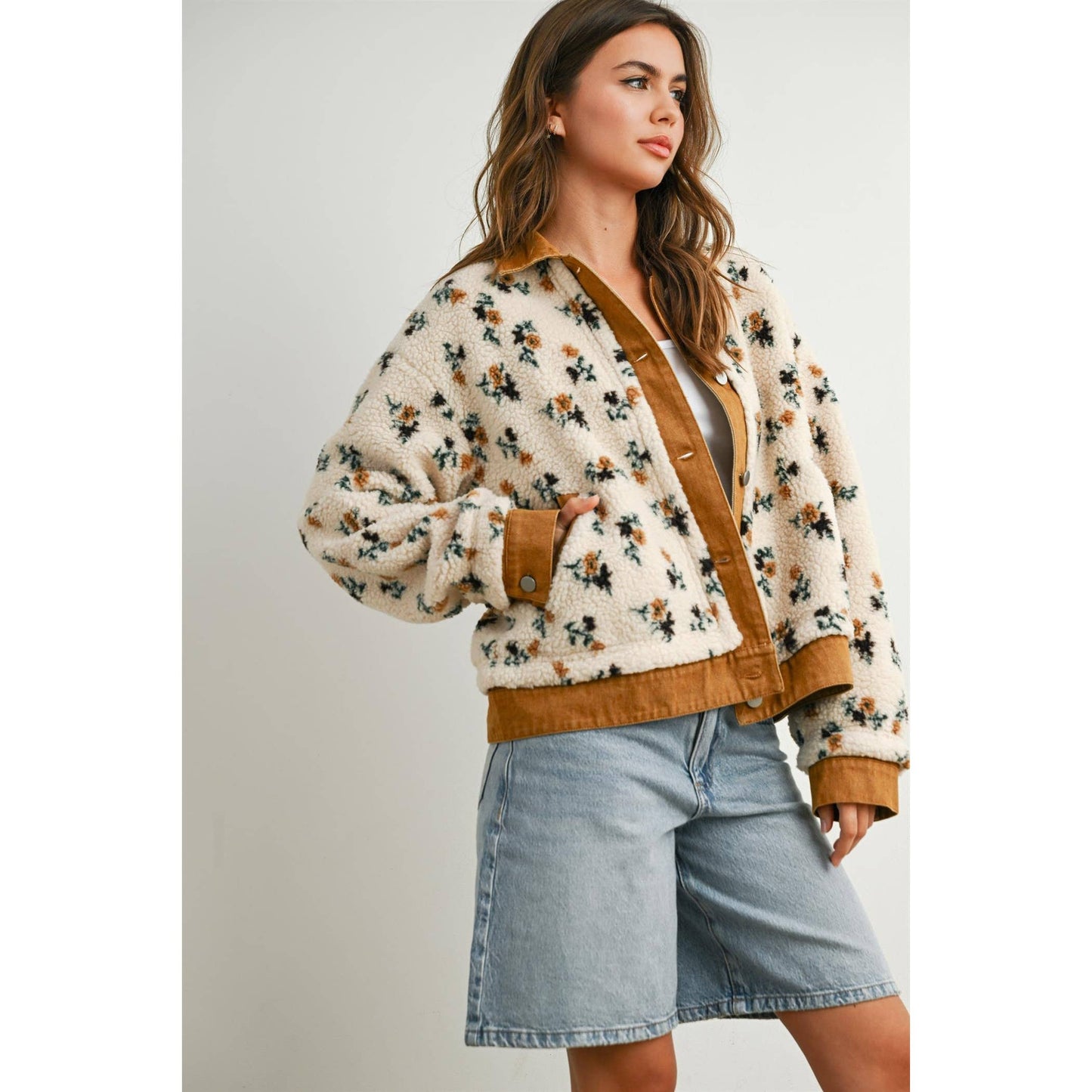 Floral Sherpa Jacket