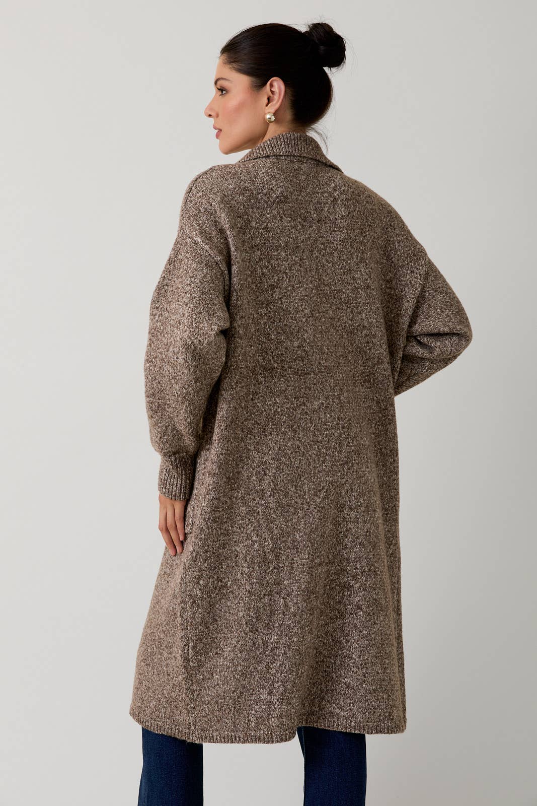 Brown Maxi Cardigan