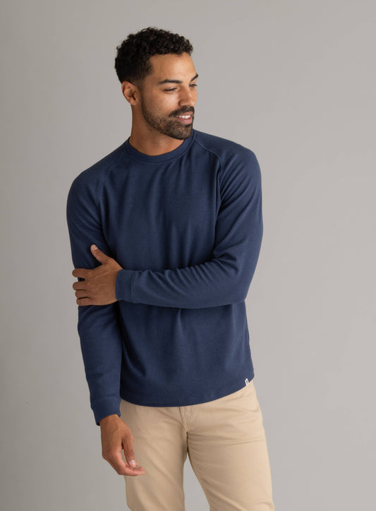 Mens Indigo Raglan Crew
