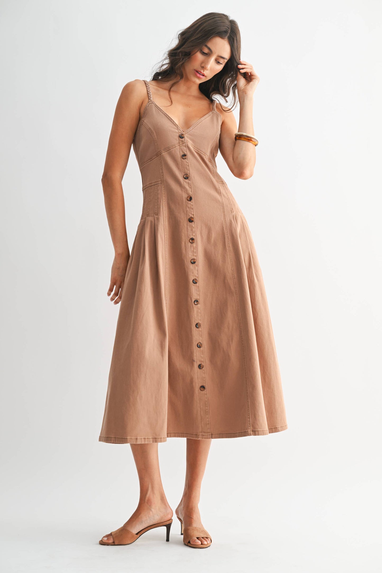 Mocha Denim Dress