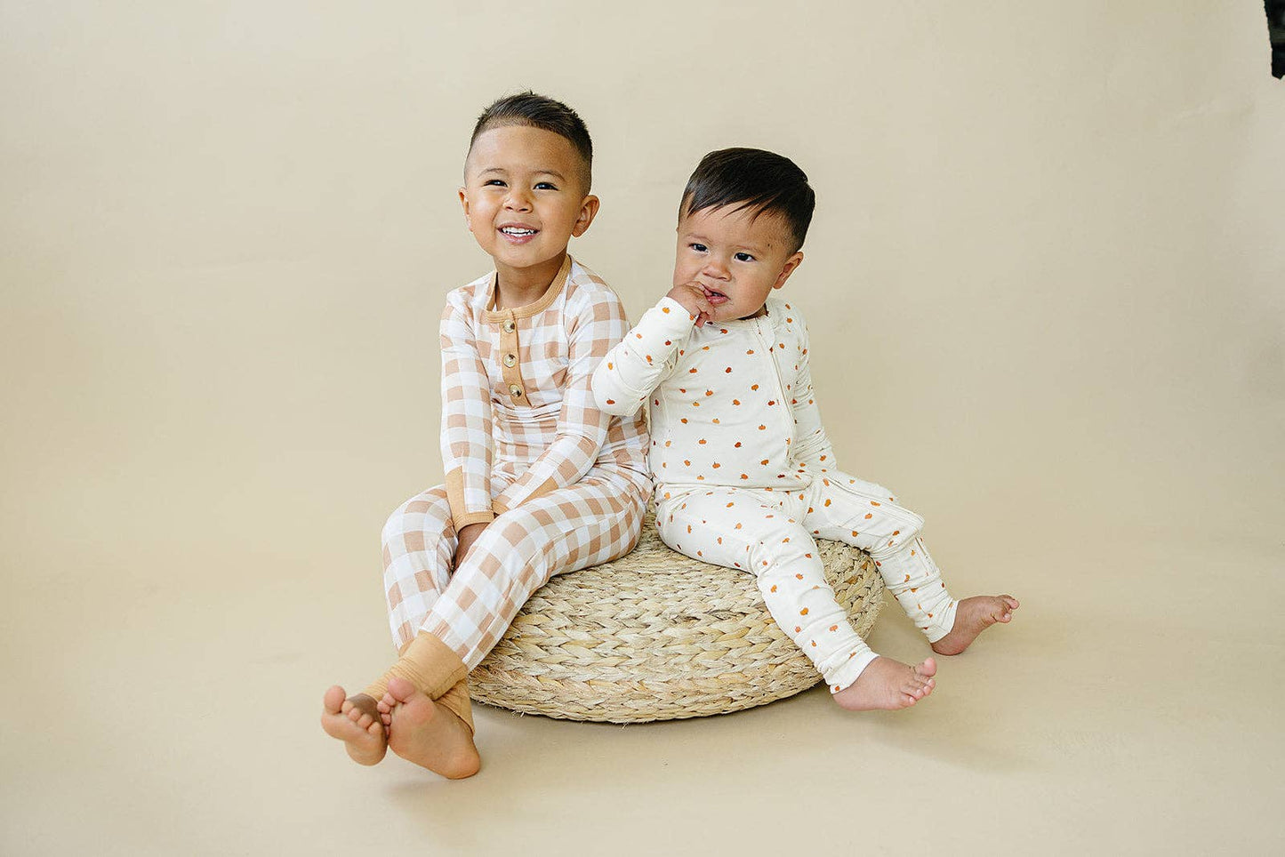 Kids Golden Gingham Pajamas