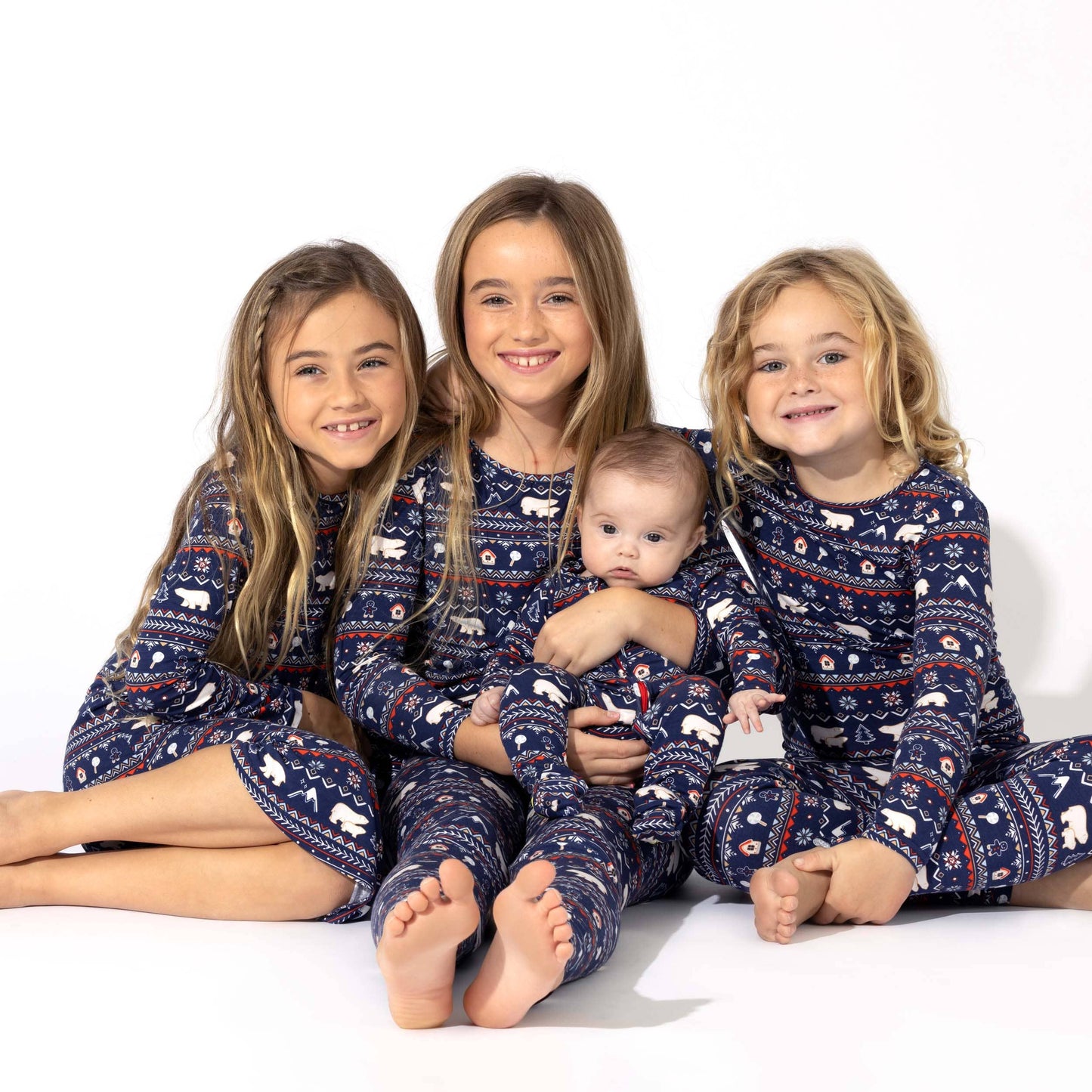 Kids Blue Polar Bear Pajamas