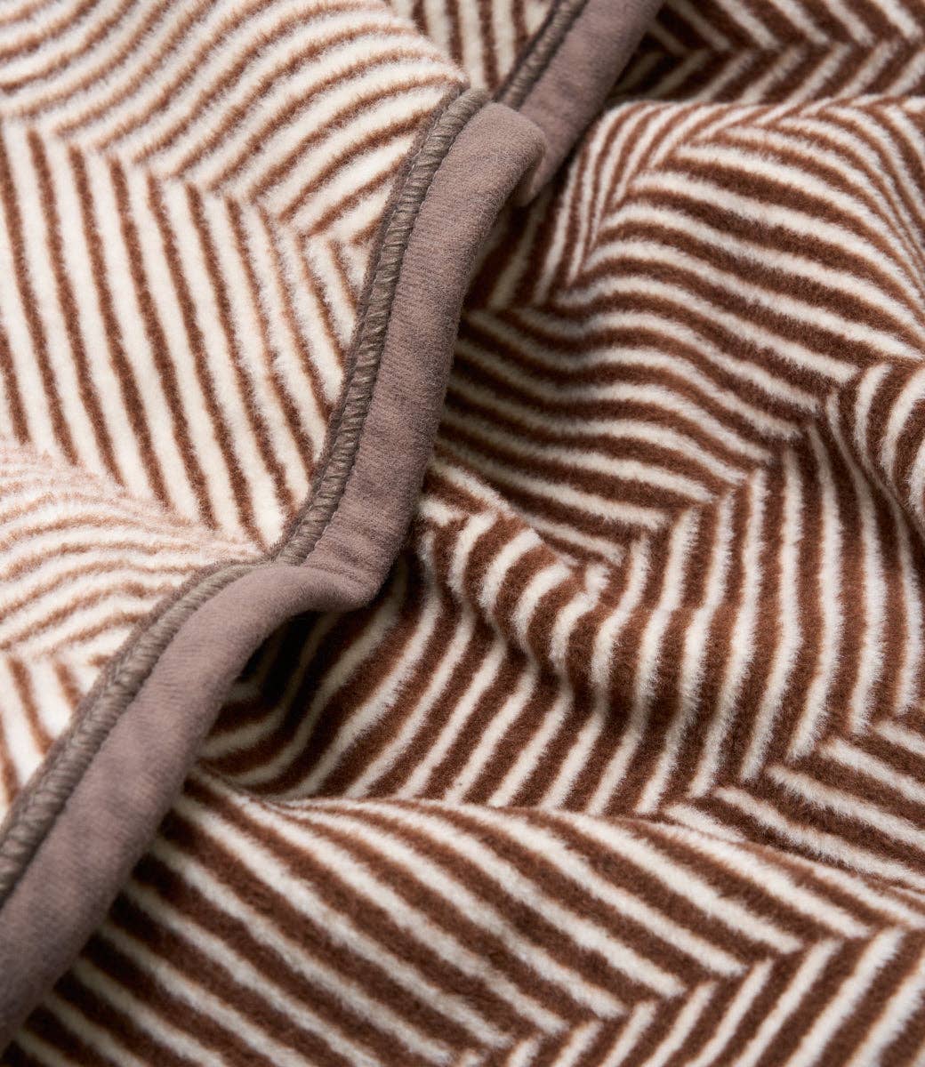 ChappyWrap Herringbone Chocolate Blanket