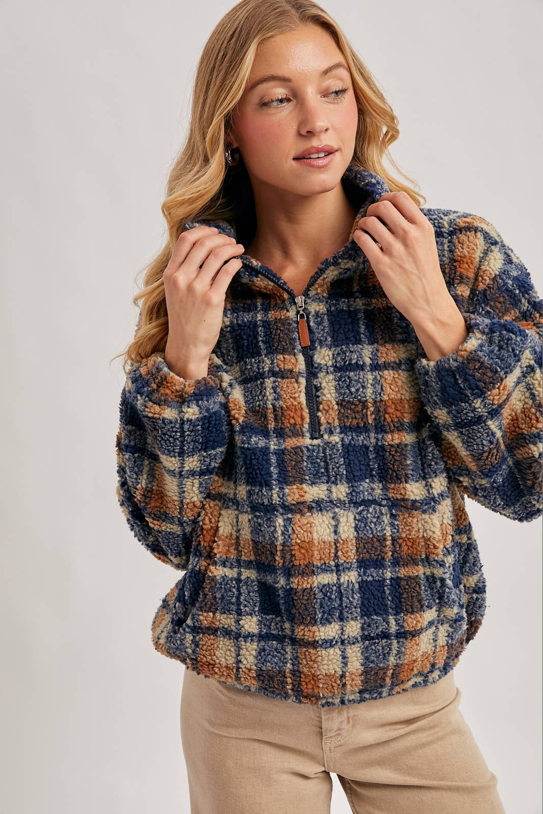 Plaid Fleece Pullover