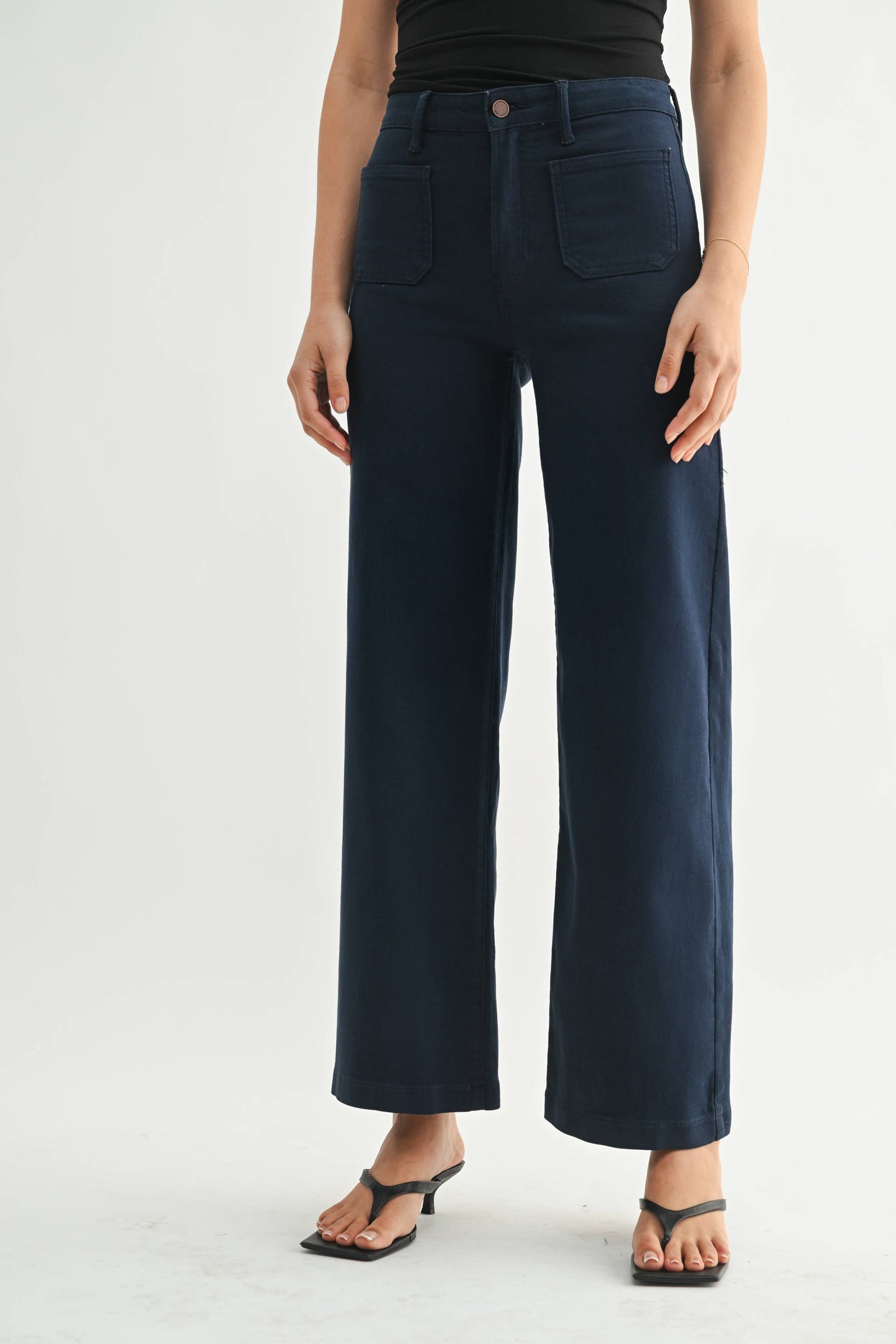 Navy Mini Patch Pocket Trouser