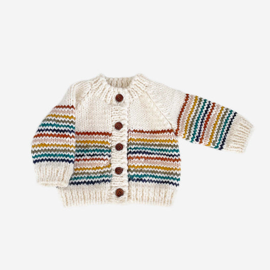 Kids Stripe Cardigan - Retro