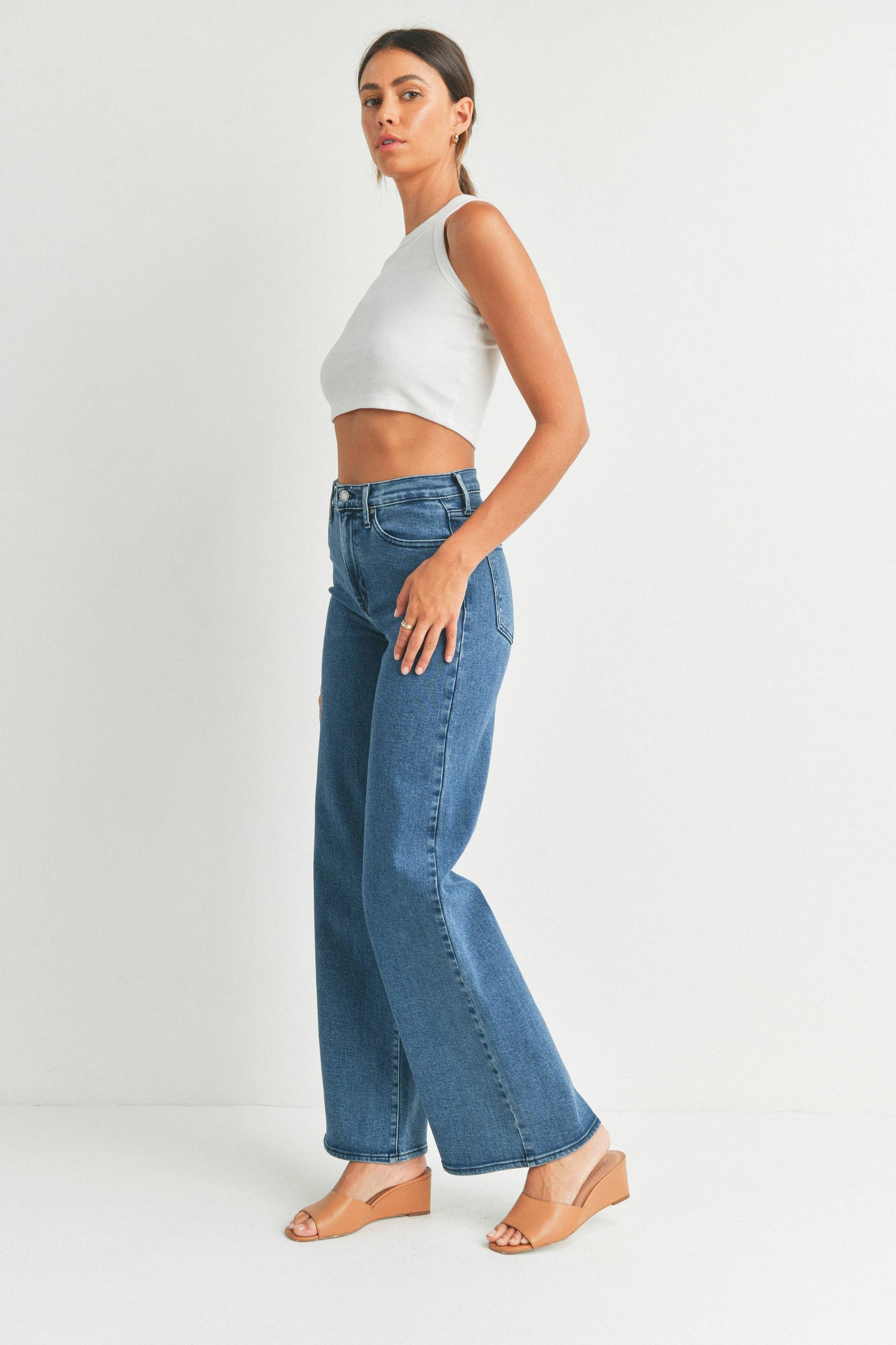 Palazzo Jean - Medium Denim