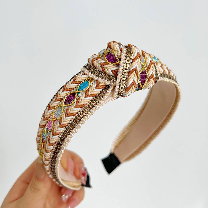 Boho Woven Knot Headband