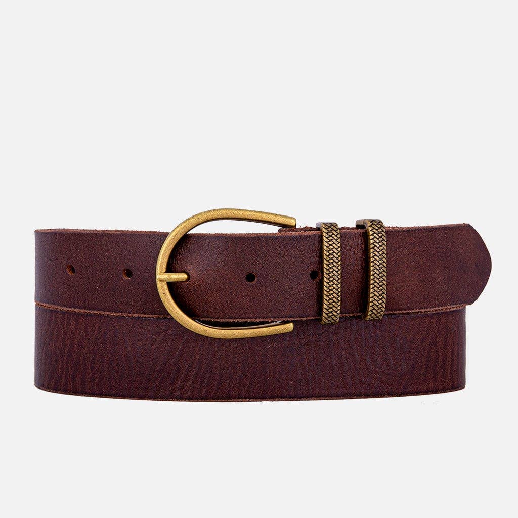 Pieta Leather Belt with Metal Keeper