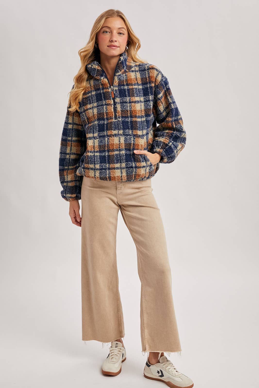 Plaid Fleece Pullover
