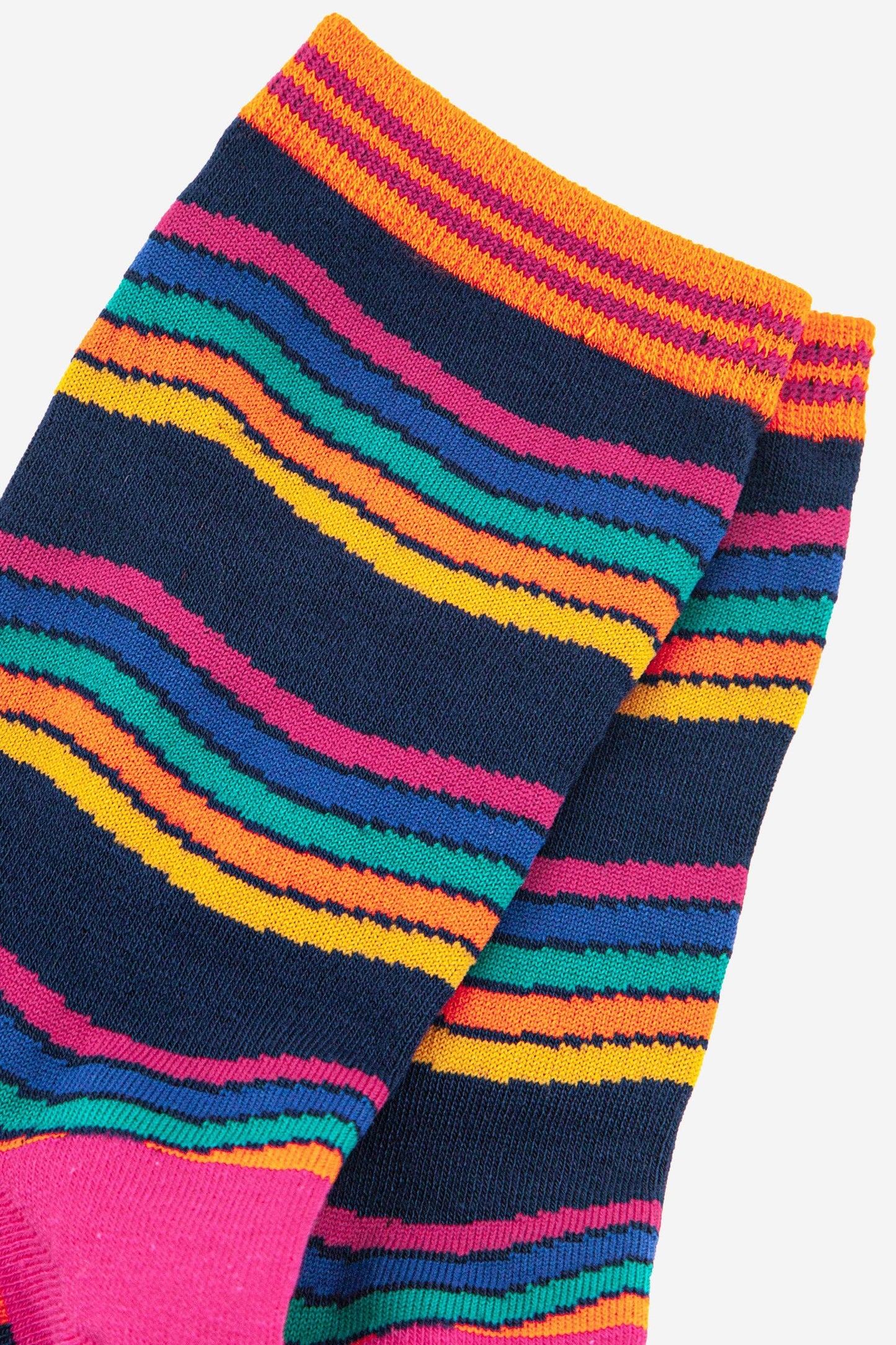 Navy Rainbow Socks