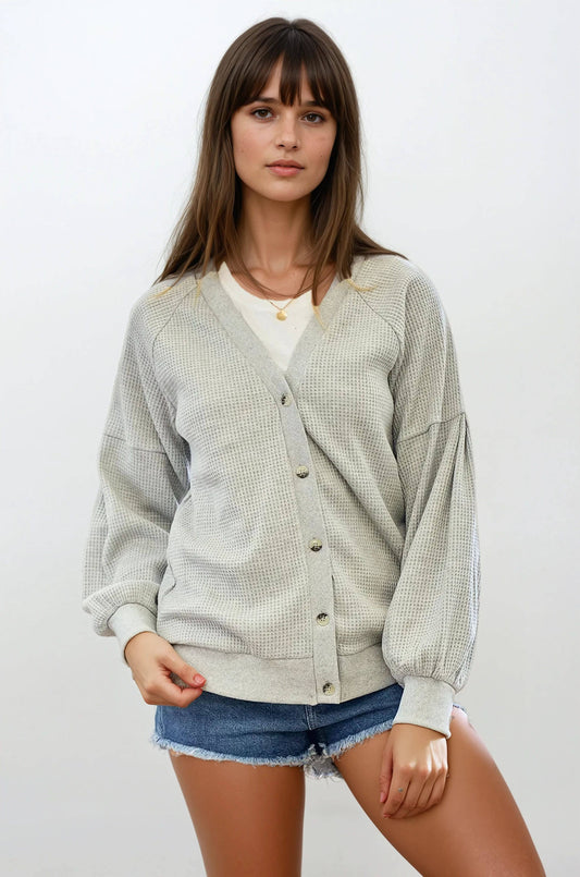 Heather Thermal Cardigan
