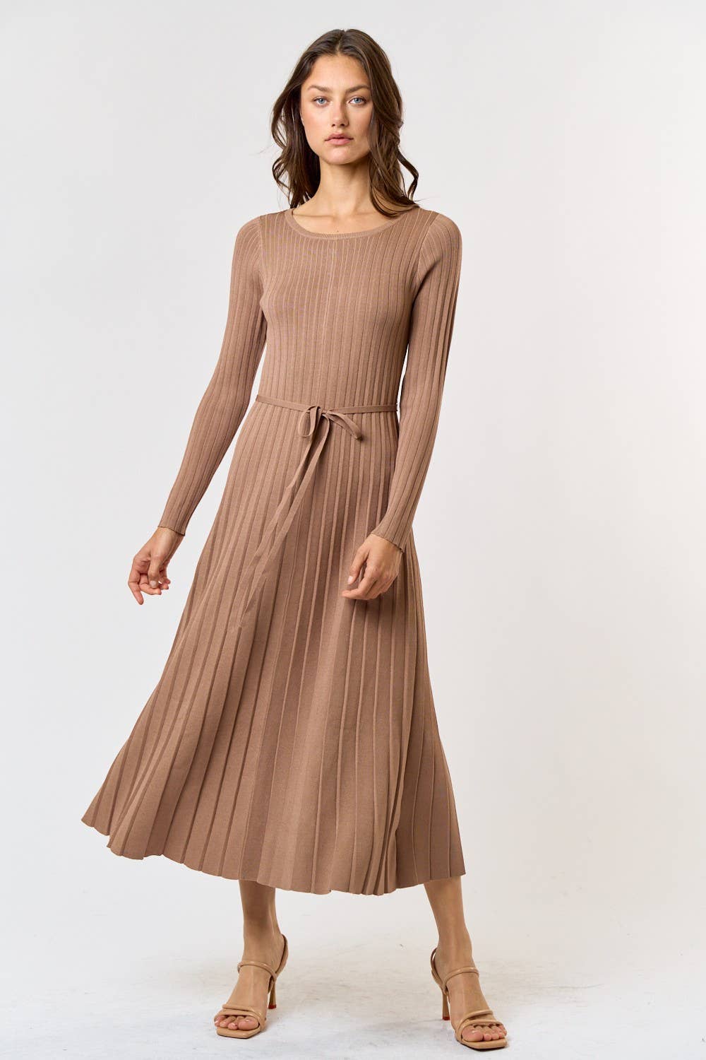 Pleated Fall Maxi Dress