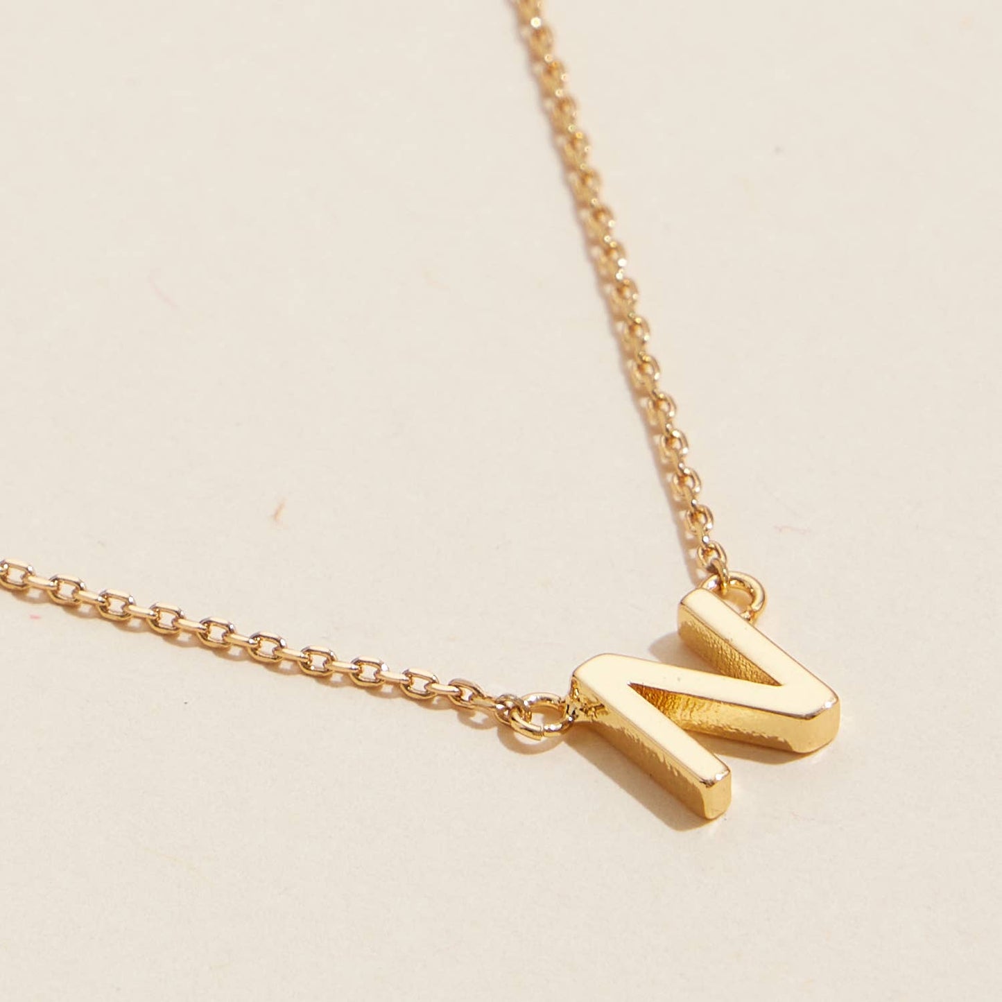 Letter Charm Gold Necklace
