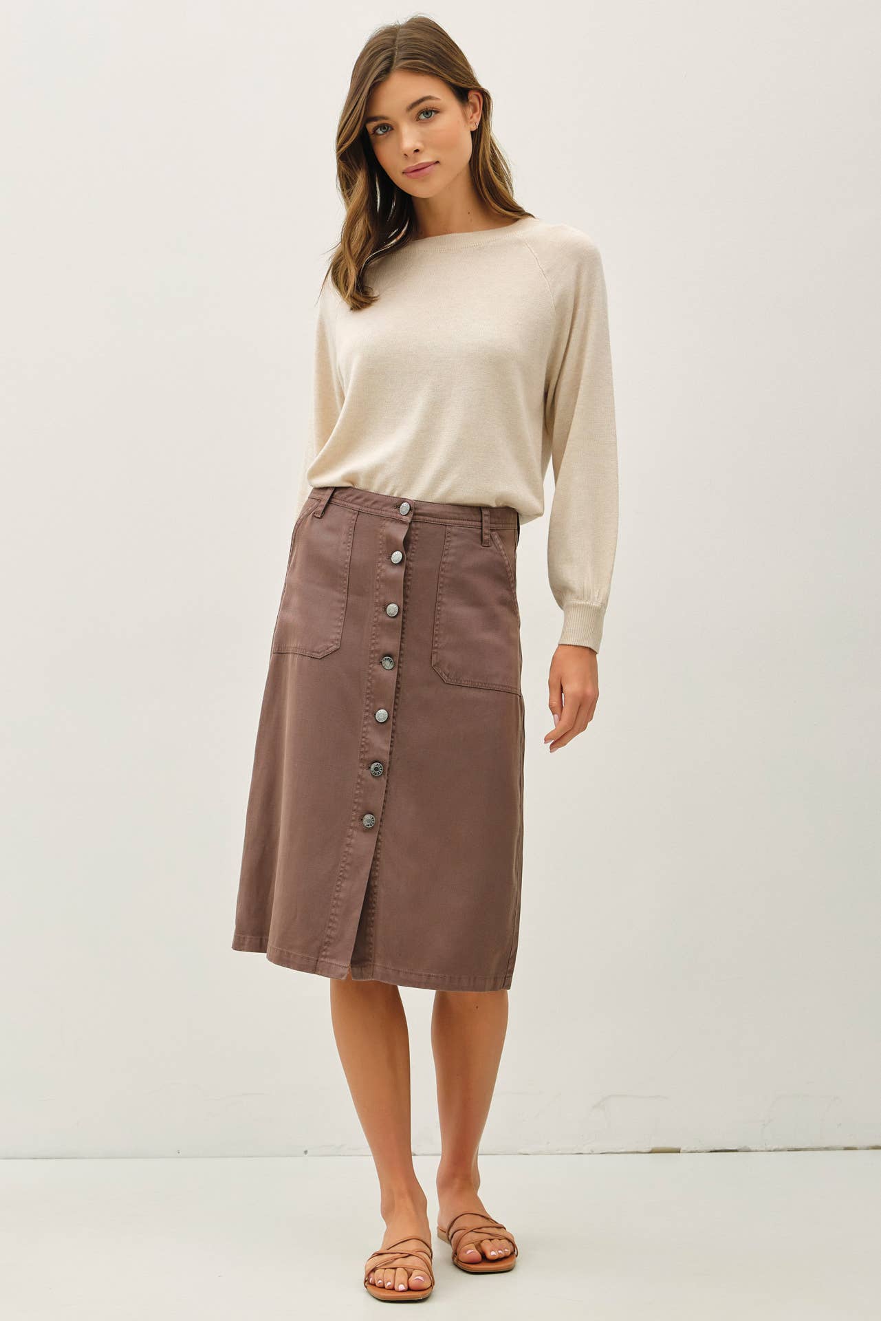 Cocoa Midi Skirt