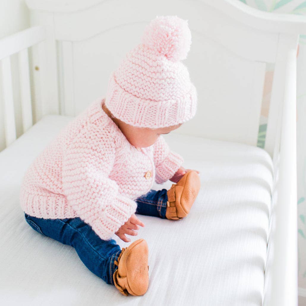 Kids Cardigan Sweater - Blush