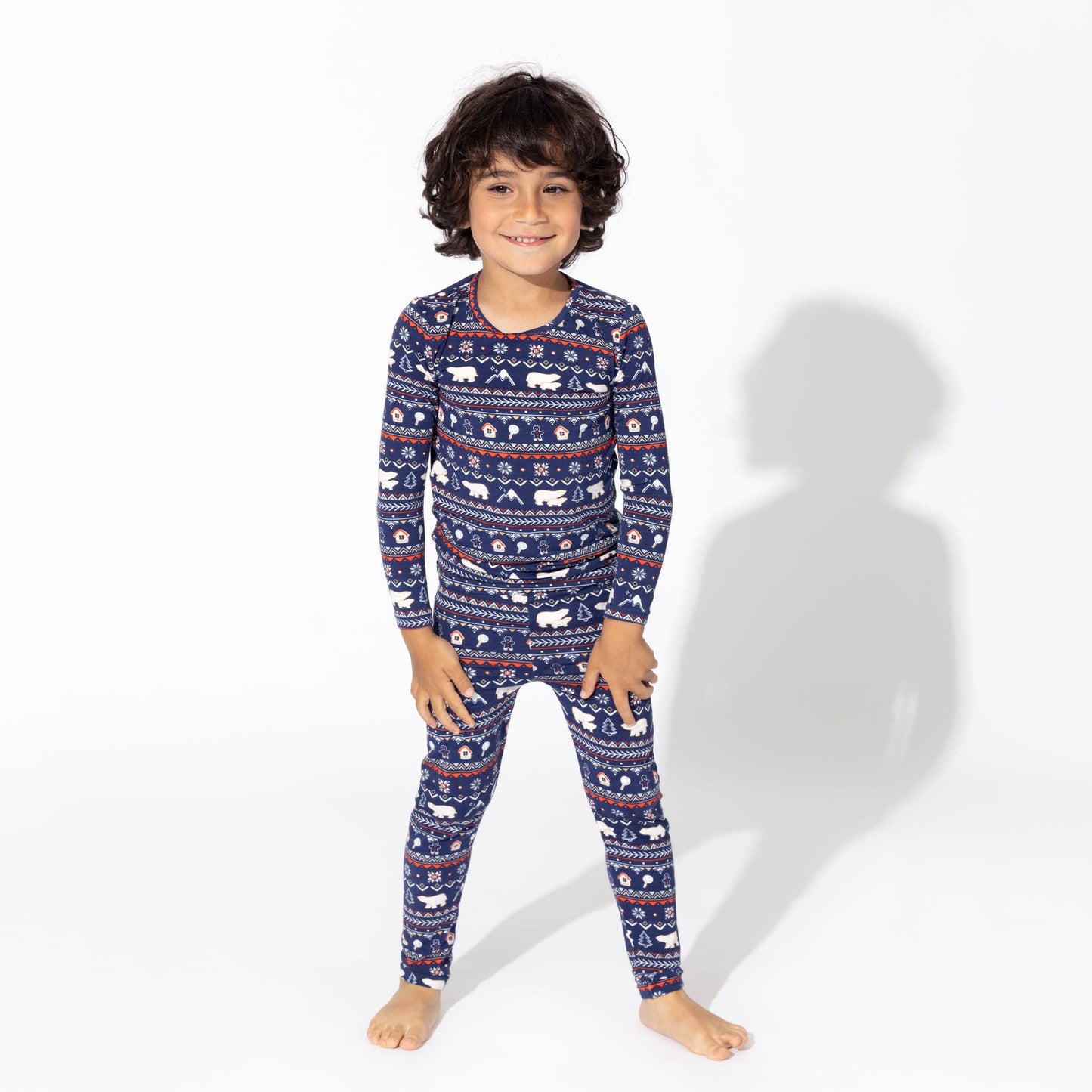 Kids Blue Polar Bear Pajamas