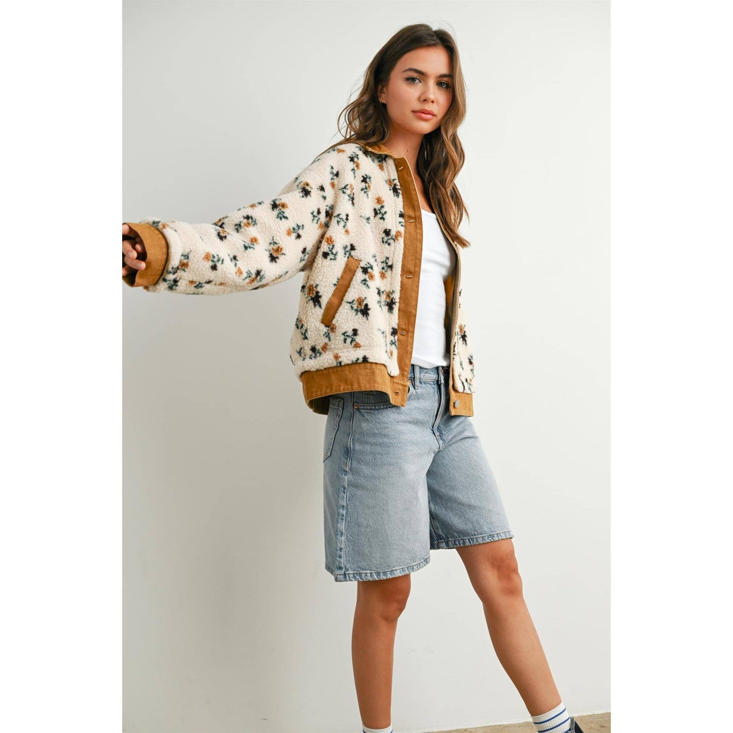 Floral Sherpa Jacket