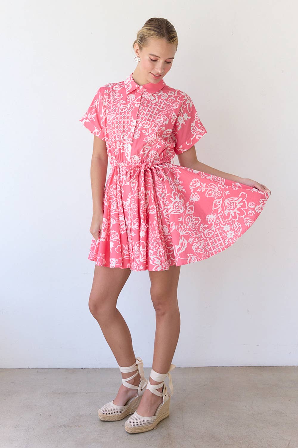 Pink Linen Dress
