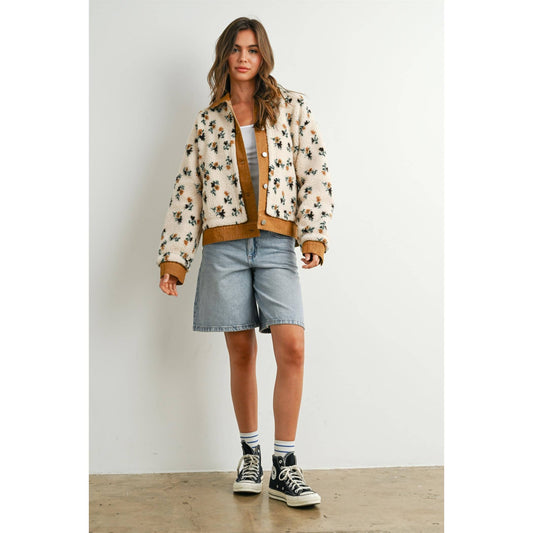 Floral Sherpa Jacket