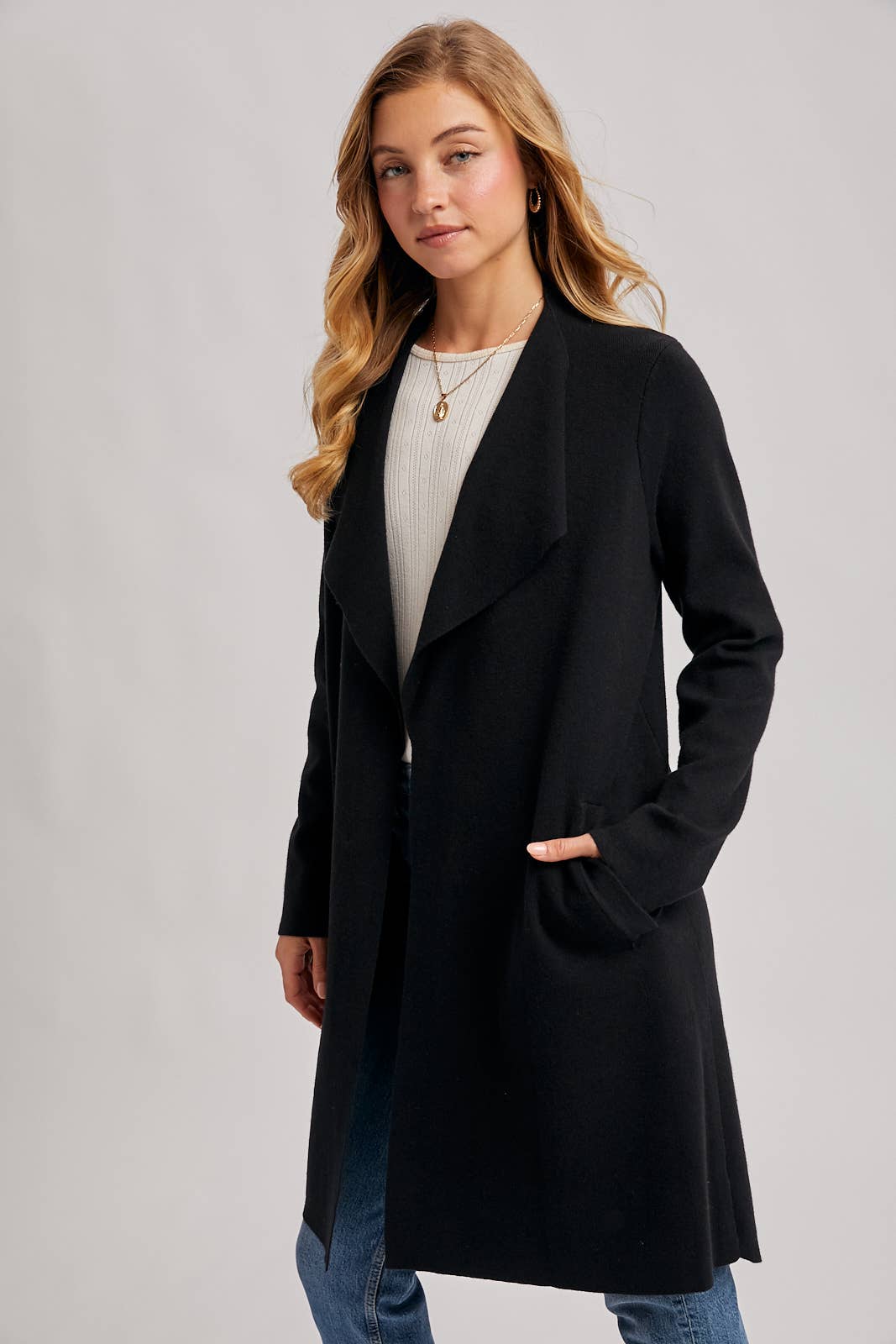 Black Longline Cardigan