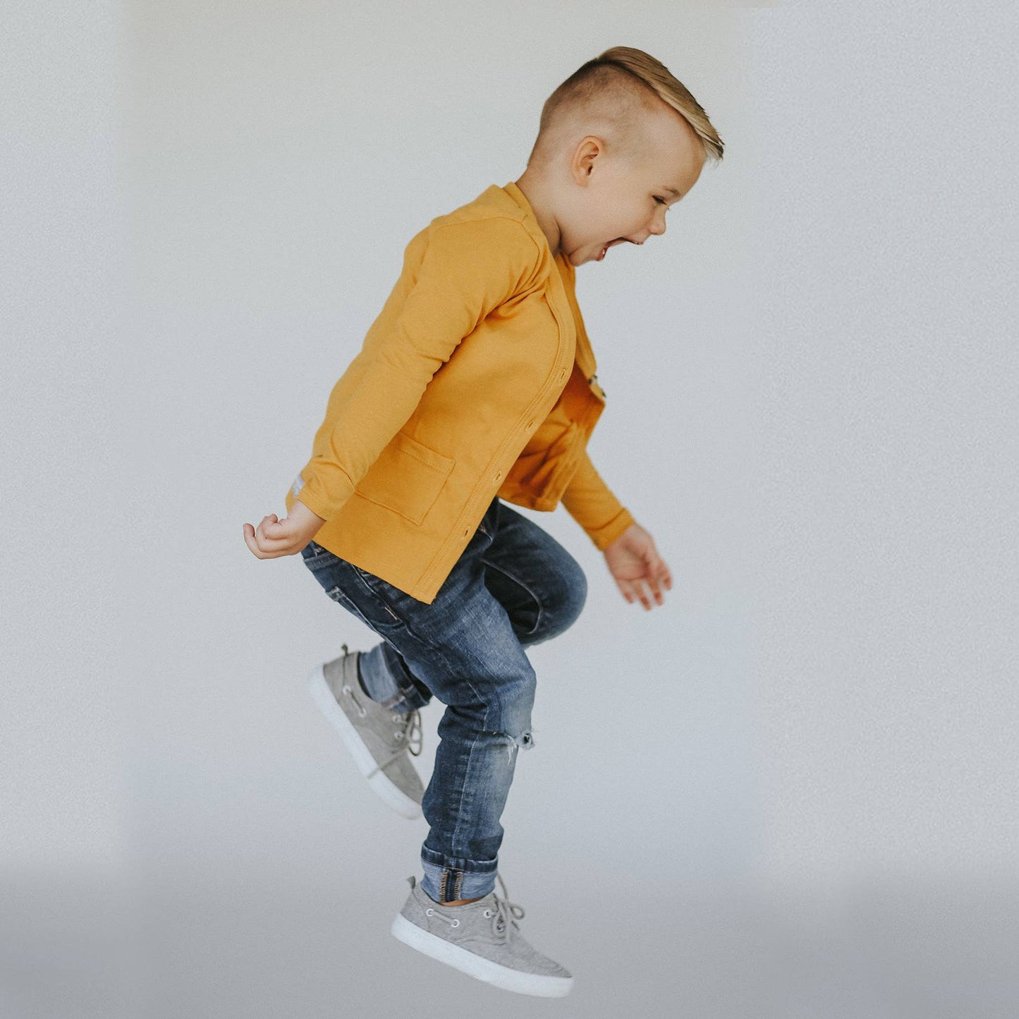 Kids Mustard Cardigan