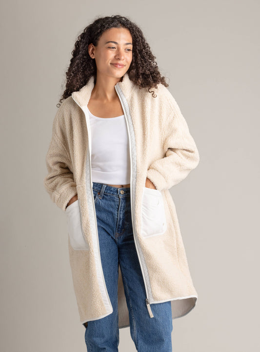 Birch Boucle Long Coat