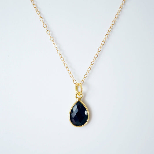 Black Teardrop Necklace