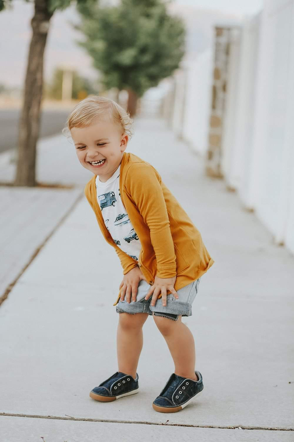 Kids Mustard Cardigan