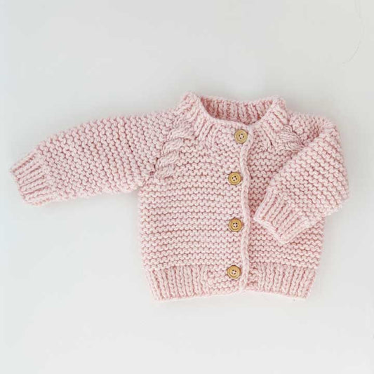 Kids Cardigan Sweater - Blush