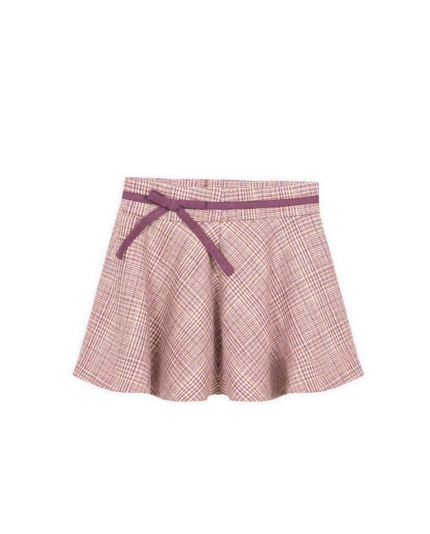 Kids Pink Plaid Skirt