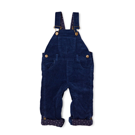 Kids Corduroy Dungarees - Navy