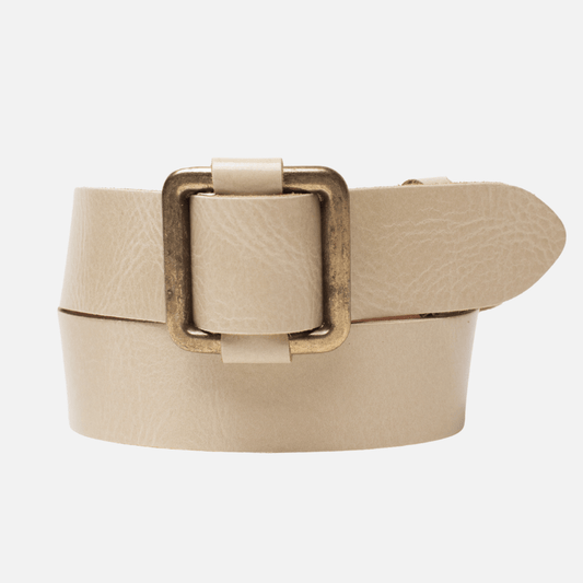 Pelle Cream Leather Belt