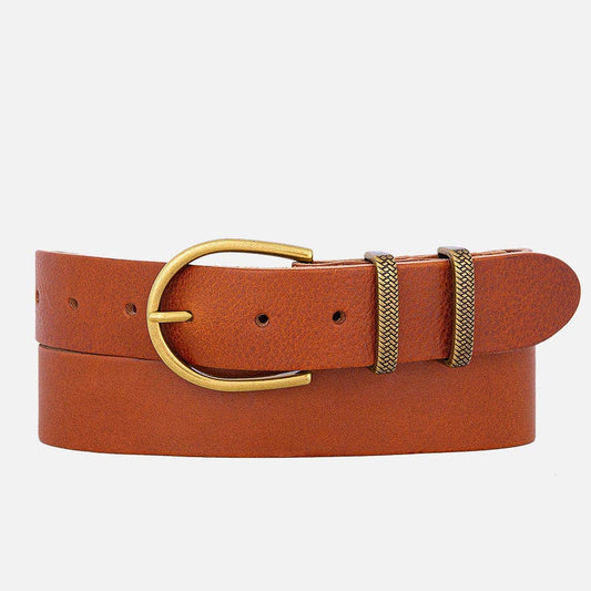 Pieta Leather Belt with Metal Keeper